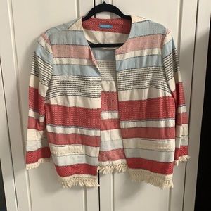 J. McLaughlin red white and blue jacket